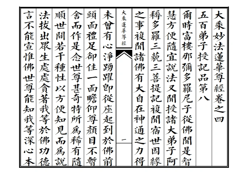 4.大乘妙法莲华尊经卷之四-四书格