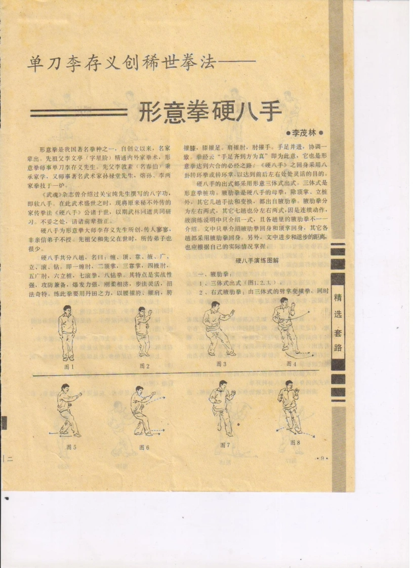 《单刀李存义创稀世拳法——形意拳硬八手》李茂林-四书格