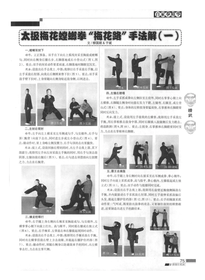 《太极梅花螳螂拳“梅花路”手法解》柳国顺、于斌-四书格