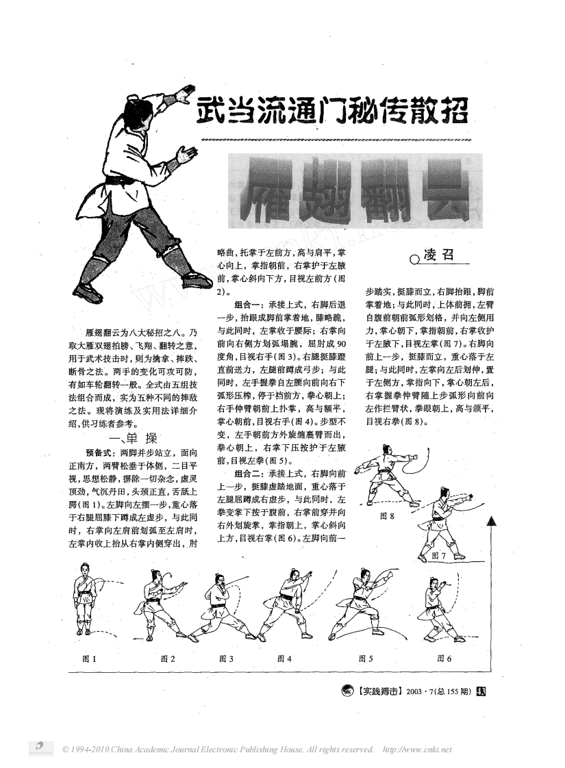 《武当流通门秘传散招：雁翅翻云》凌召-四书格