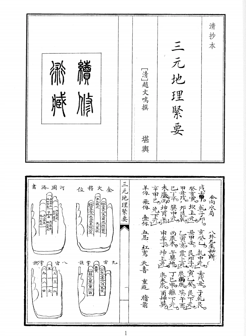 三元地理紧要-四书格