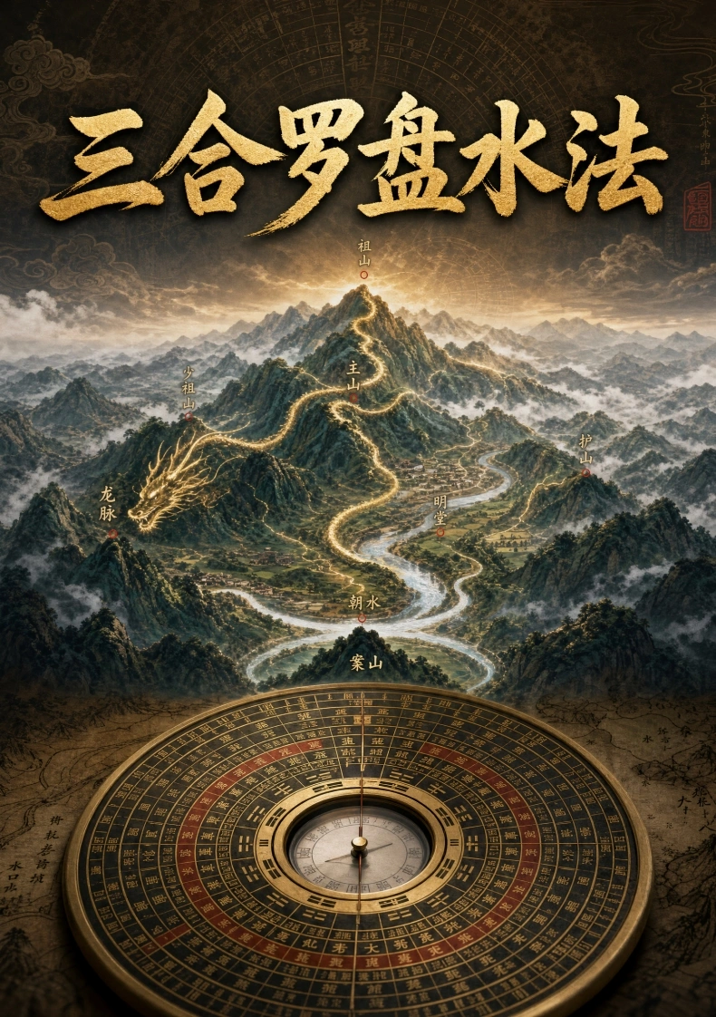 三合罗盘水法-四书格