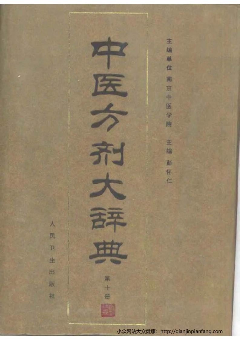 中医方剂大辞典（第10册）（彭怀仁）-四书格