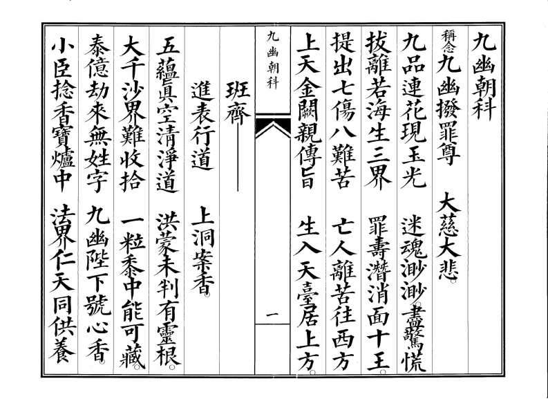 九幽朝科 九幽表-四书格