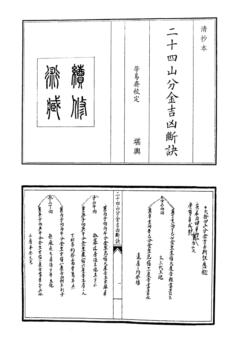 二十四山分金吉凶断决-四书格