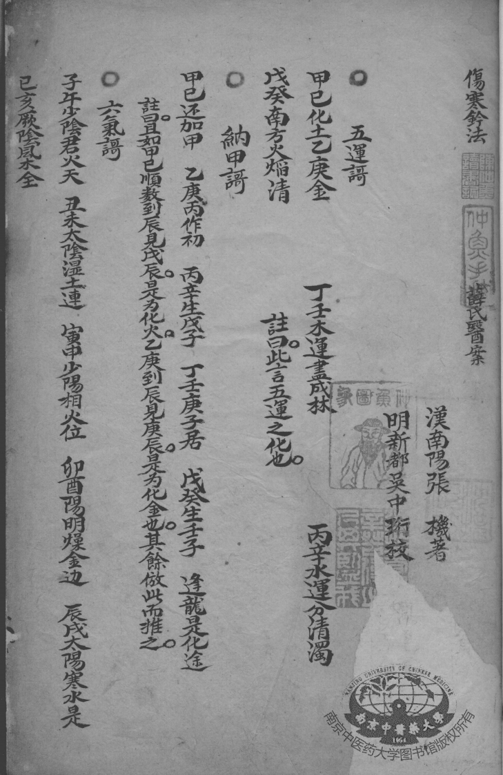 伤寒钤法着者金、元马宗素