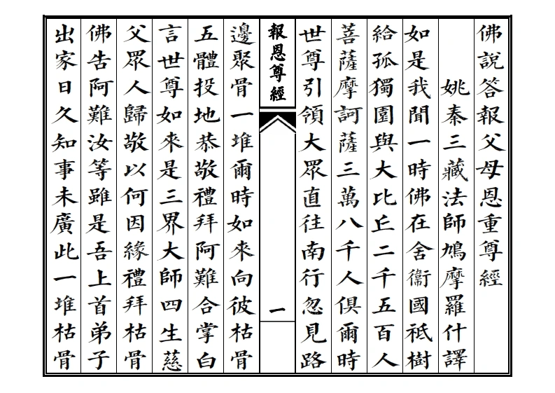 佛说答报父母恩重尊经