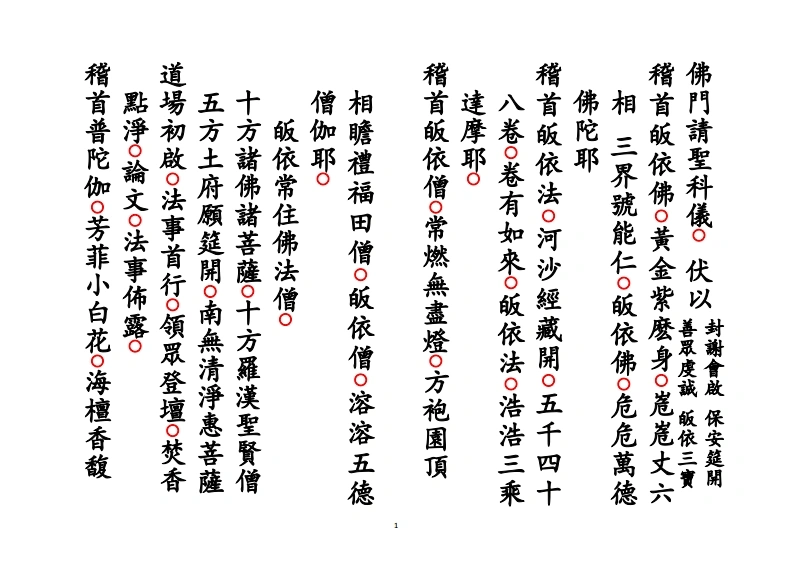 佛门请圣科仪-四书格