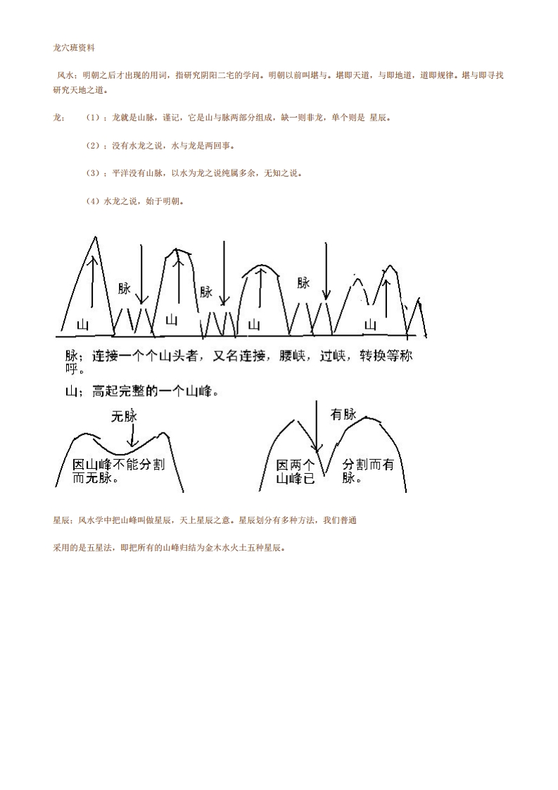 地理风水龙穴形峦断法