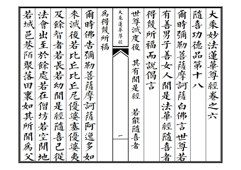 大乘妙法莲华尊经卷之六-四书格
