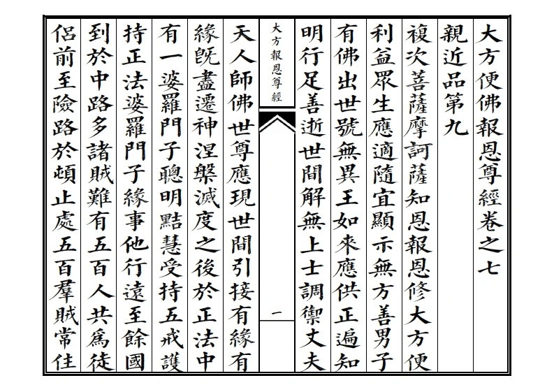 大方便佛报恩尊经卷之七-四书格