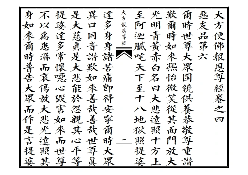 大方便佛报恩尊经卷之四-四书格
