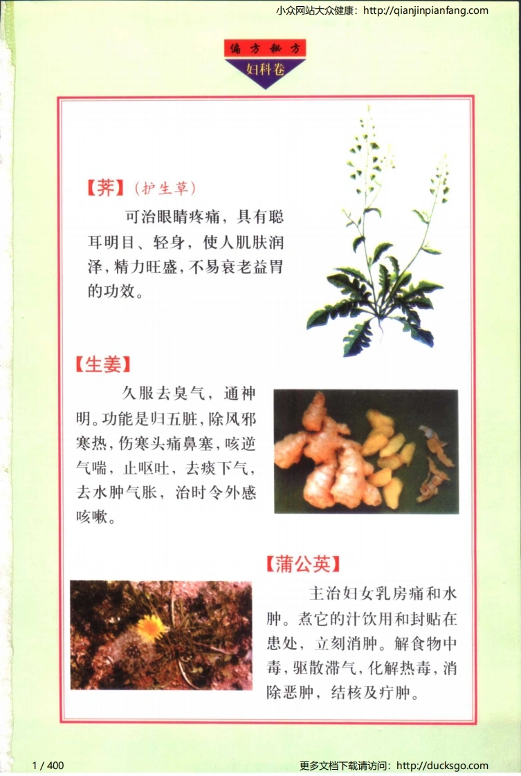 实用偏方秘方经典-妇科（张家林）