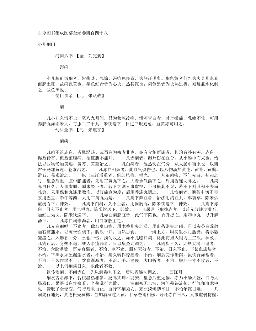 小儿痢门