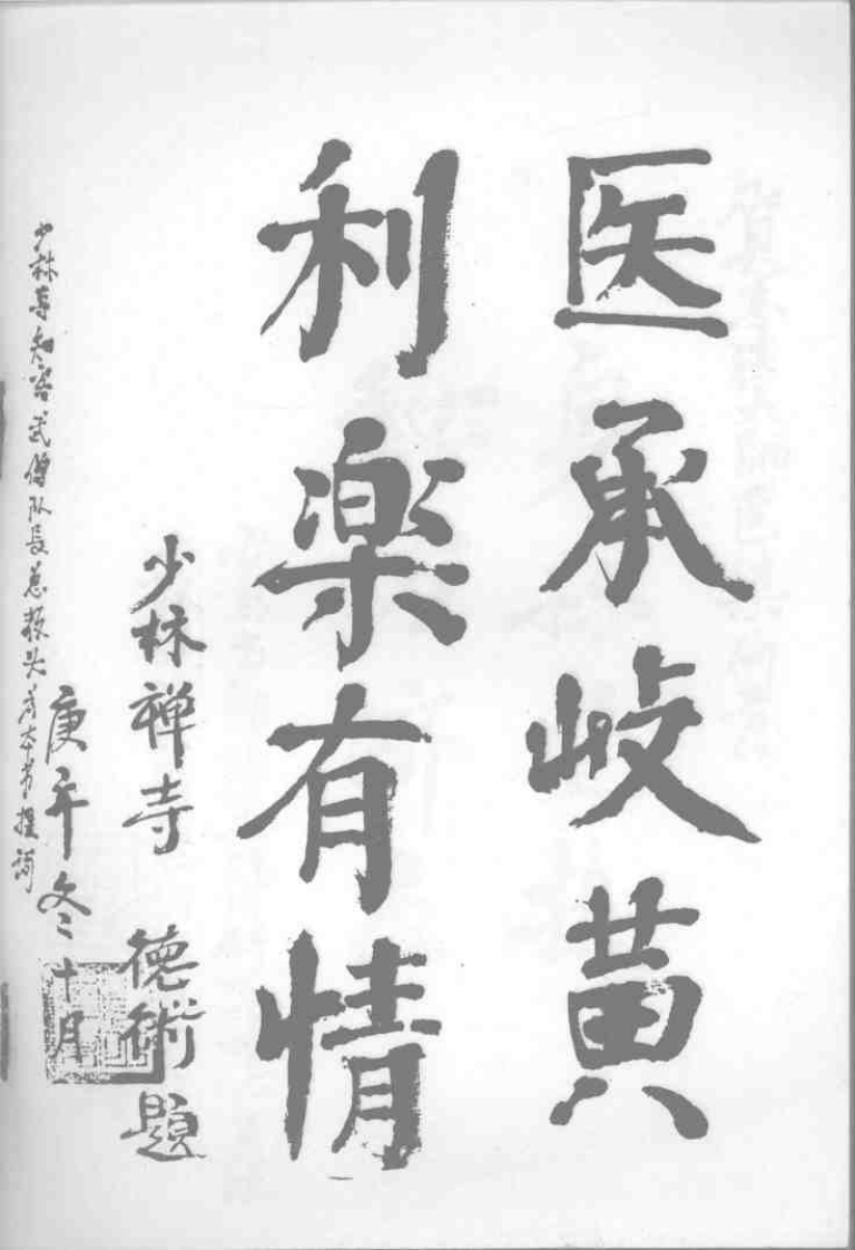 少林医药秘传素法