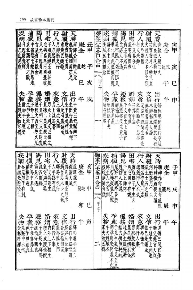 御定六壬金口合占2-四书格