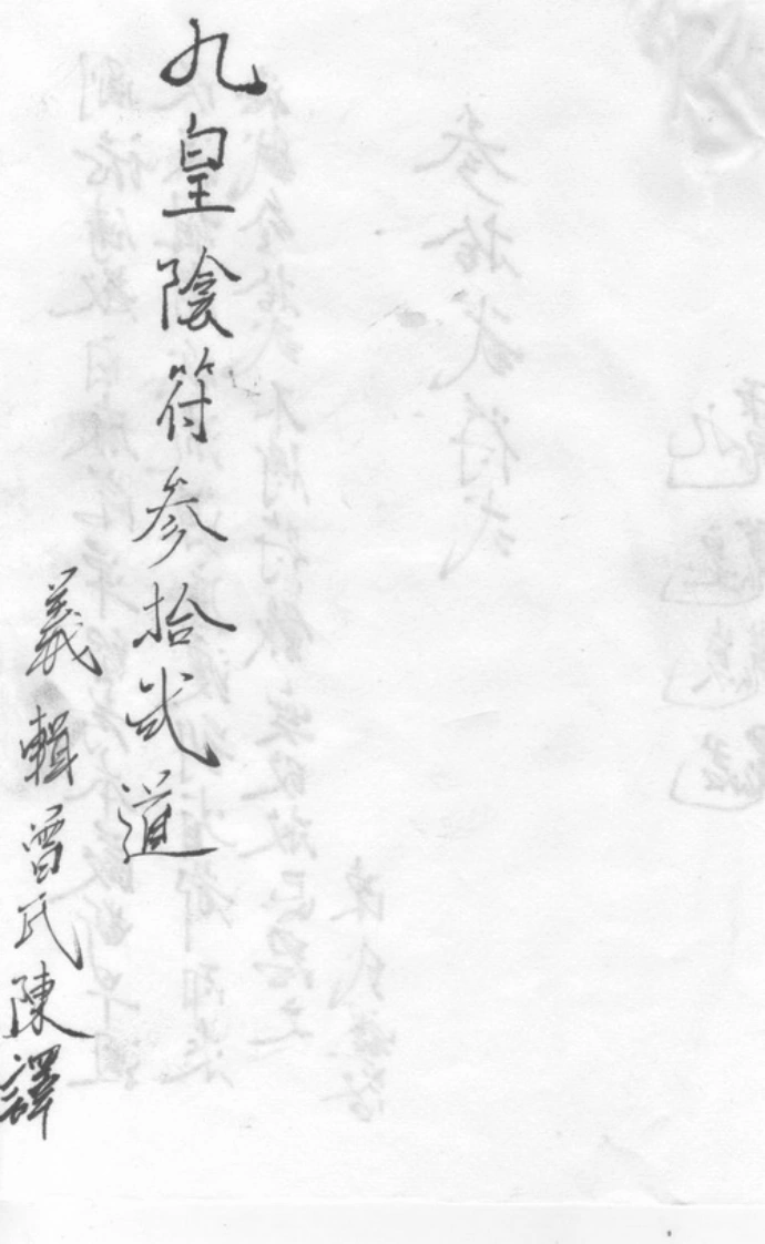 皇天府九皇大帝邪符-四书格
