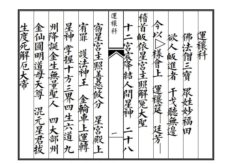 禳星表-四书格