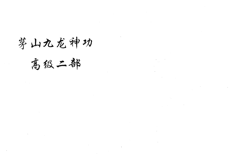 茅山九龙神功高2