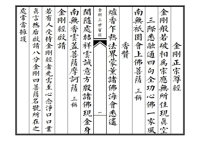 金刚三世蜜经-四书格